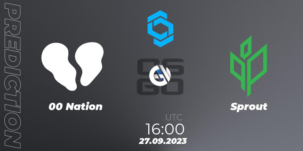 Pronóstico 00 Nation - Sprout. 28.09.2023 at 10:00, Counter-Strike (CS2), CCT East Europe Series #2