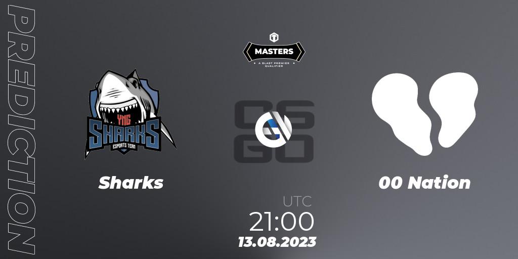 Pronóstico Sharks - 00 Nation. 13.08.2023 at 21:10, Counter-Strike (CS2), TG Masters: Fall 2023
