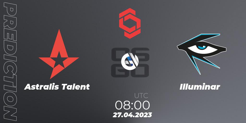 Pronóstico Astralis Talent - Illuminar. 27.04.2023 at 08:00, Counter-Strike (CS2), CCT Central Europe Series #6