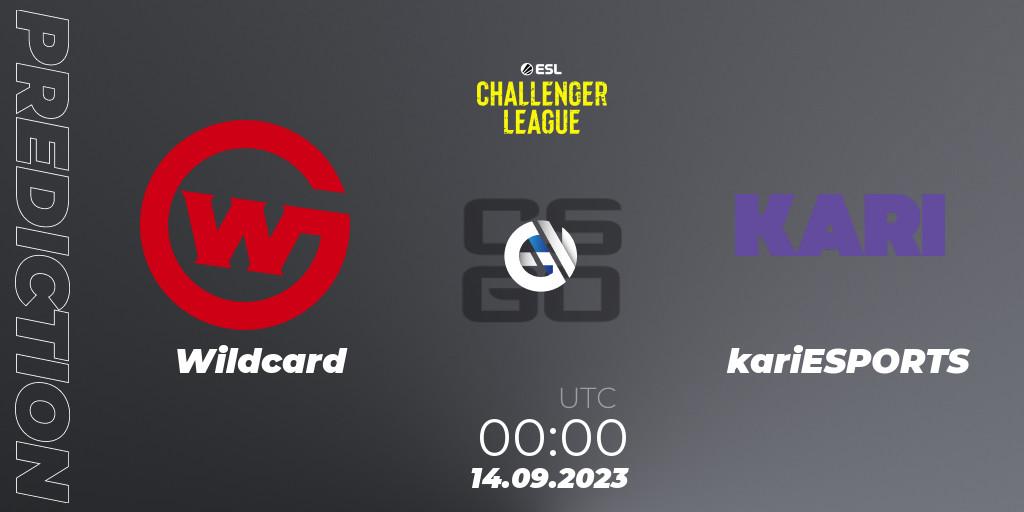 Pronóstico Wildcard - kariESPORTS. 14.09.23, CS2 (CS:GO), ESL Challenger League Season 46: North America