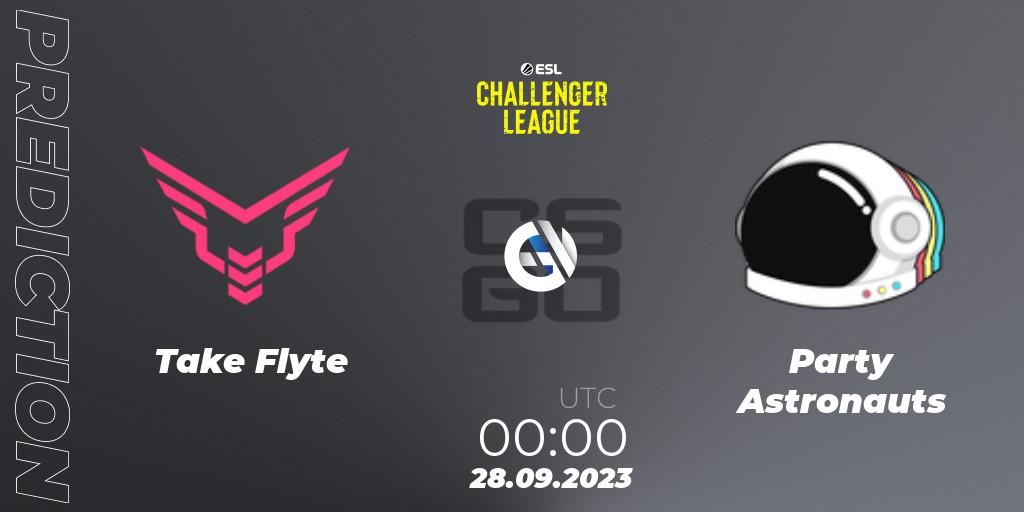 Pronóstico Take Flyte - Party Astronauts. 14.11.2023 at 01:00, Counter-Strike (CS2), ESL Challenger League Season 46: North America
