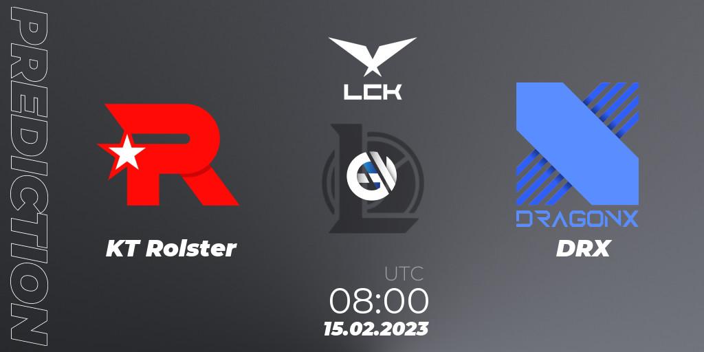 Pronóstico KT Rolster - DRX. 15.02.23, LoL, LCK Spring 2023 - Group Stage
