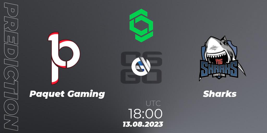 Pronóstico Paquetá Gaming - Sharks. 13.08.2023 at 18:20, Counter-Strike (CS2), CCT South America Series #9