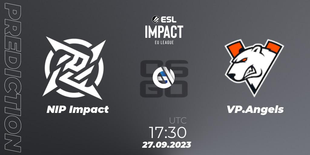 Pronóstico NIP Impact - VP.Angels. 28.09.2023 at 15:00, Counter-Strike (CS2), ESL Impact League Season 4: European Division
