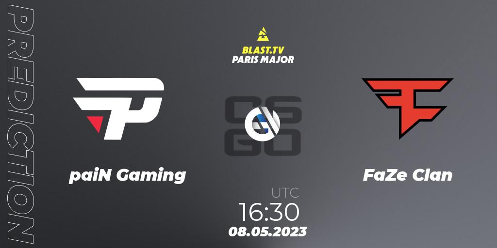 Pronóstico paiN Gaming - FaZe Clan. 08.05.2023 at 16:00, Counter-Strike (CS2), BLAST Paris Major 2023 Challengers Stage