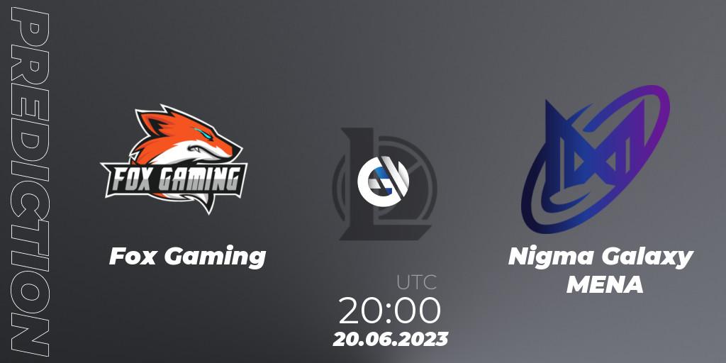 Pronóstico Fox Gaming - Nigma Galaxy MENA. 20.06.2023 at 20:00, LoL, Arabian League Summer 2023 - Group Stage