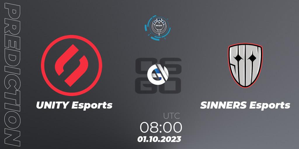 Pronóstico UNITY Esports - SINNERS Esports. 01.10.2023 at 09:00, Counter-Strike (CS2), Slovak National Championship 2023