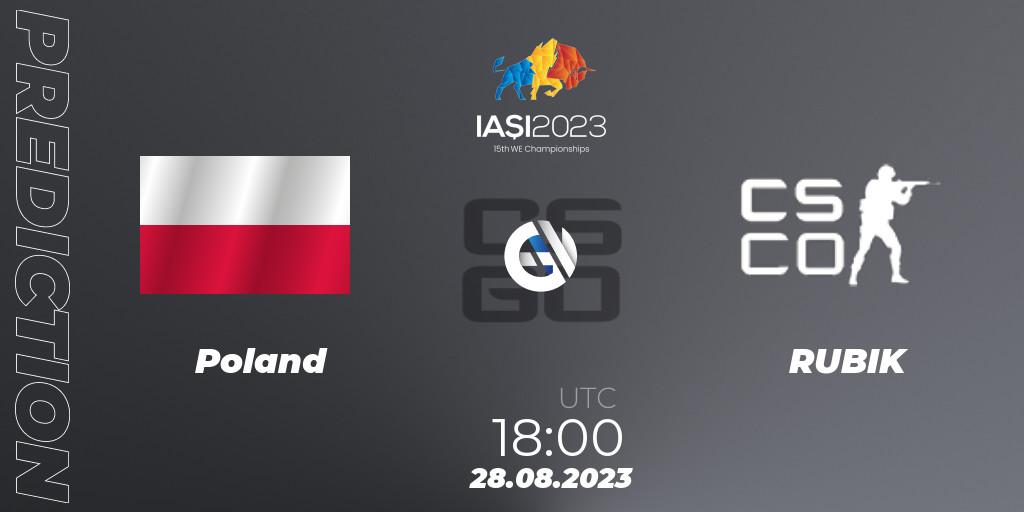 Pronóstico Poland - RUBIK. 28.08.23, CS2 (CS:GO), IESF World Esports Championship 2023