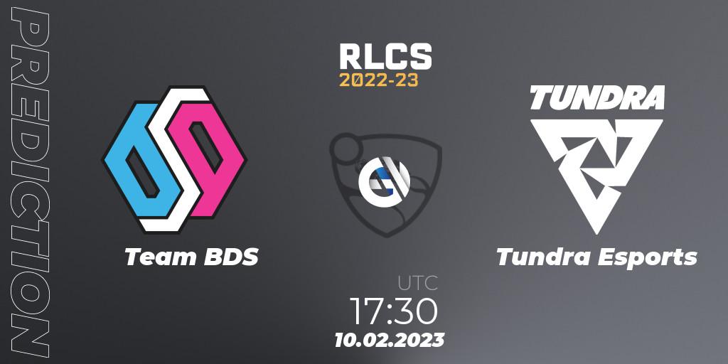 Pronóstico Team BDS - Tundra Esports. 10.02.2023 at 17:30, Rocket League, RLCS 2022-23 - Winter: Europe Regional 2 - Winter Cup