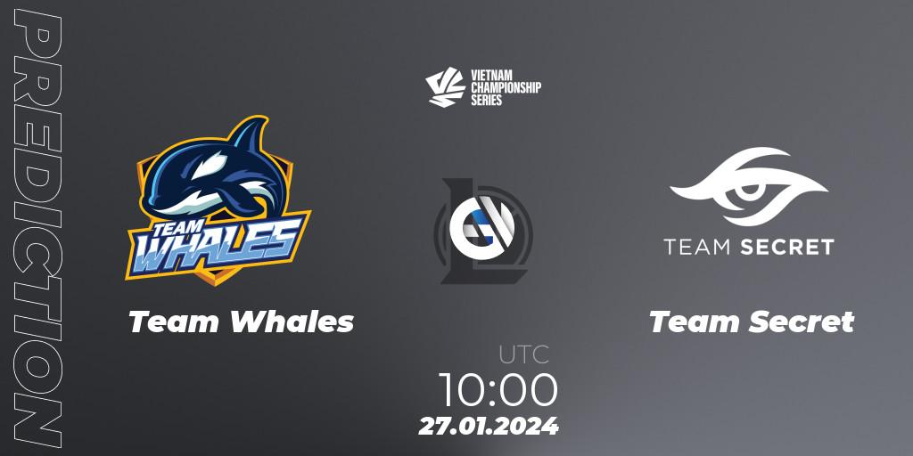 Pronóstico Team Whales - Team Secret. 27.01.2024 at 10:00, LoL, VCS Dawn 2024 - Group Stage