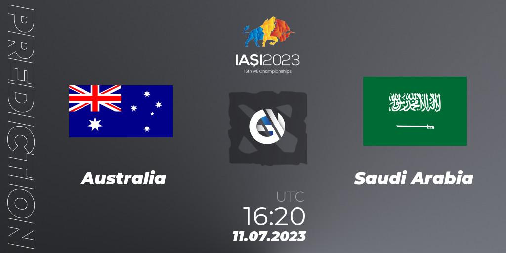 Pronóstico Australia - Saudi Arabia. 11.07.2023 at 16:20, Dota 2, Gamers8 IESF Asian Championship 2023