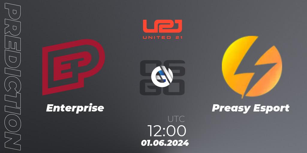 Pronóstico Enterprise - Preasy Esport. 01.06.2024 at 12:00, Counter-Strike (CS2), United21 Season 16
