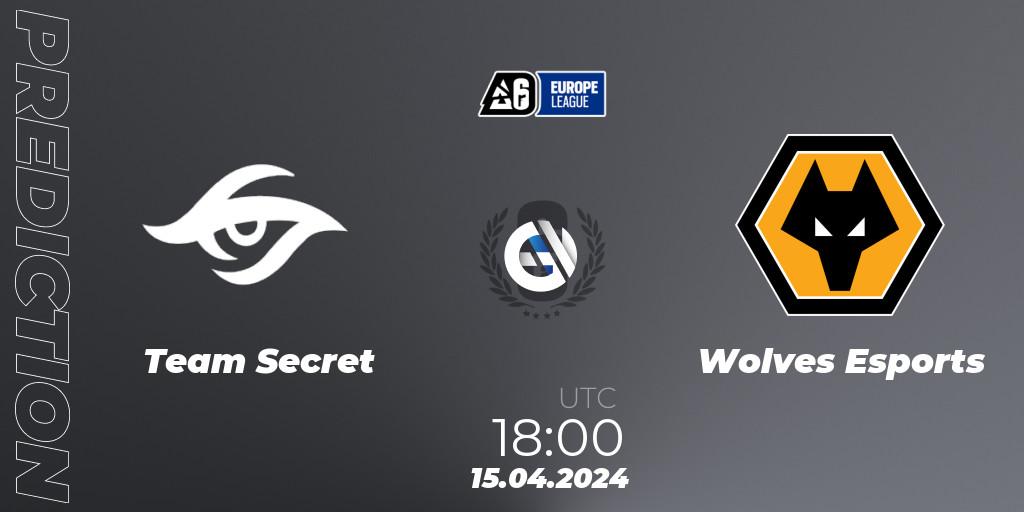 Pronóstico Team Secret - Wolves Esports. 15.04.24, Rainbow Six, Europe League 2024 - Stage 1