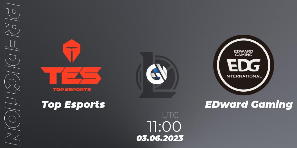 Pronóstico Top Esports - EDward Gaming. 03.06.2023 at 11:00, LoL, LPL Summer 2023 Regular Season
