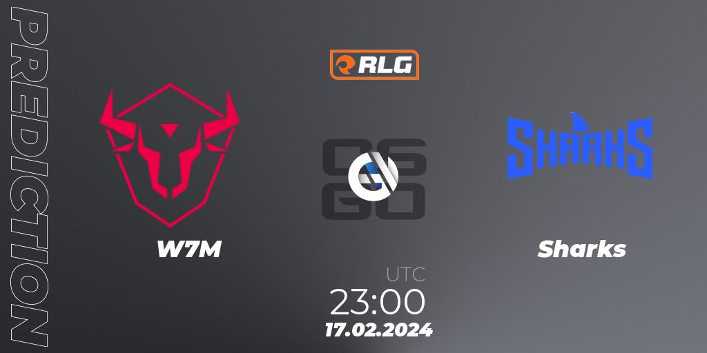 Pronóstico W7M - Sharks. 17.02.2024 at 23:00, Counter-Strike (CS2), RES Latin American Series #1
