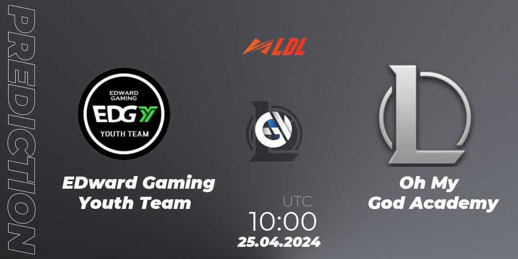 Pronóstico EDward Gaming Youth Team - Oh My God Academy. 25.04.24, LoL, LDL 2024 - Stage 2