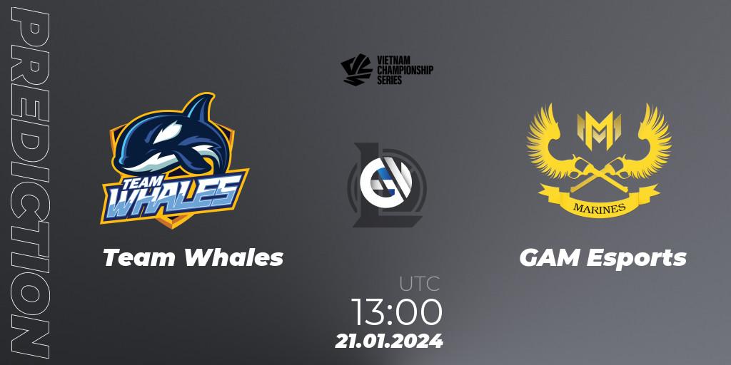 Pronóstico Team Whales - GAM Esports. 21.01.2024 at 12:00, LoL, VCS Dawn 2024 - Group Stage