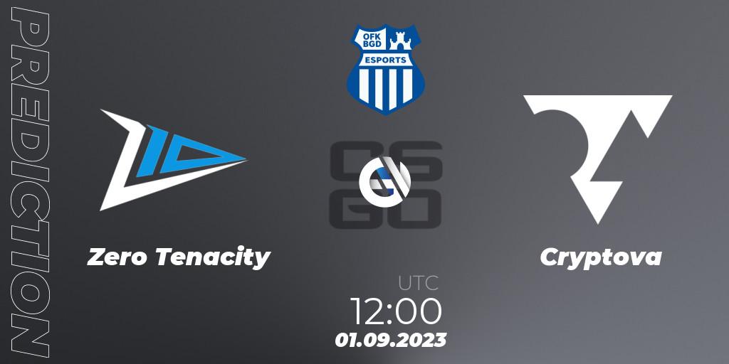 Pronóstico Zero Tenacity - Cryptova. 01.09.23, CS2 (CS:GO), OFK BGD Esports Series #1: Balkan Closed Qualifier