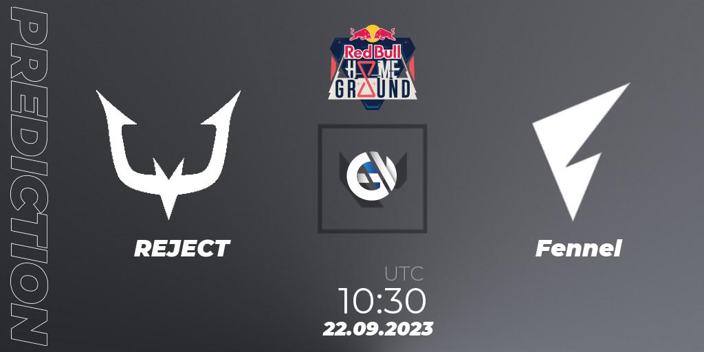 Pronóstico REJECT - Fennel. 22.09.23, VALORANT, Red Bull Home Ground #4 - Japanese Qualifier