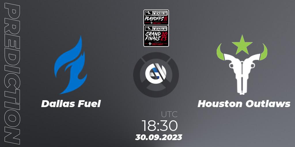 Pronóstico Dallas Fuel - Houston Outlaws. 30.09.23, Overwatch, Overwatch League 2023 - Playoffs