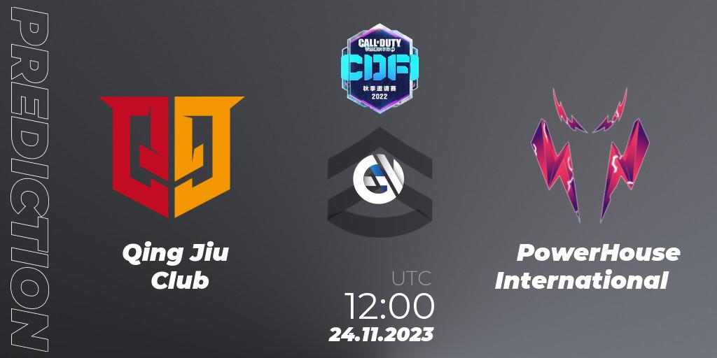 Pronóstico Qing Jiu Club - PowerHouse International. 24.11.2023 at 12:40, Call of Duty, CODM Fall Invitational 2023
