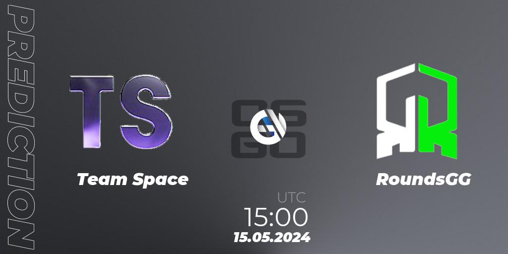Pronóstico Team Space - RoundsGG. 15.05.2024 at 15:00, Counter-Strike (CS2), CCT Season 2 Europe Series 4 Closed Qualifier