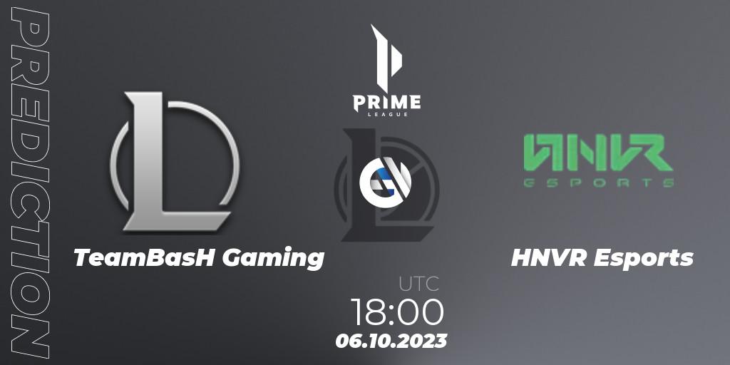 Pronóstico TeamBasH Gaming - HNVR Esports. 06.10.2023 at 18:00, LoL, Prime League Pokal 2023