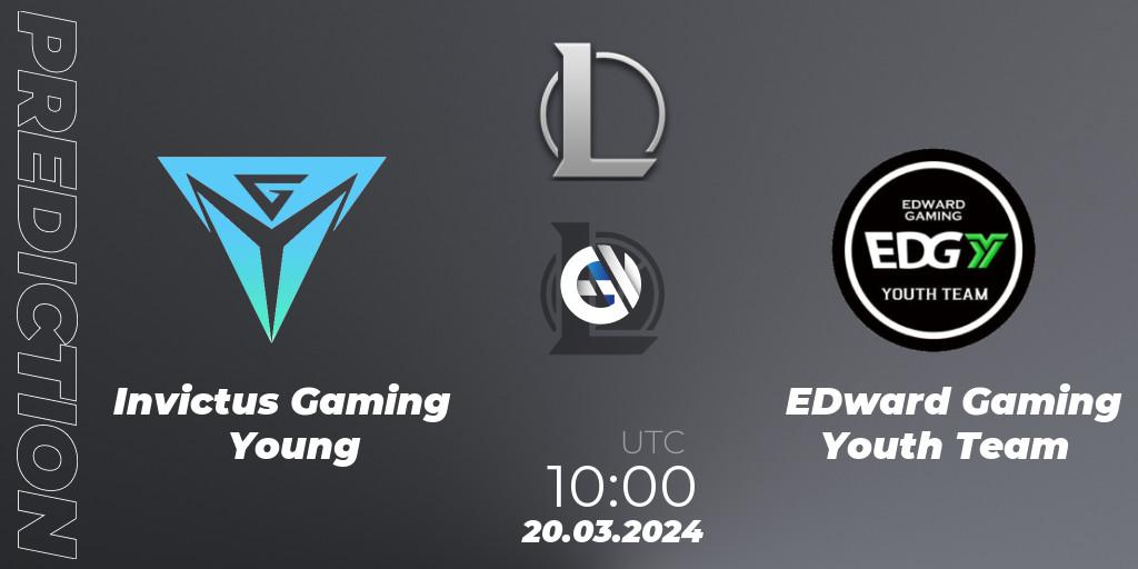 Pronóstico Invictus Gaming Young - EDward Gaming Youth Team. 20.03.24, LoL, LDL 2024 - Stage 1