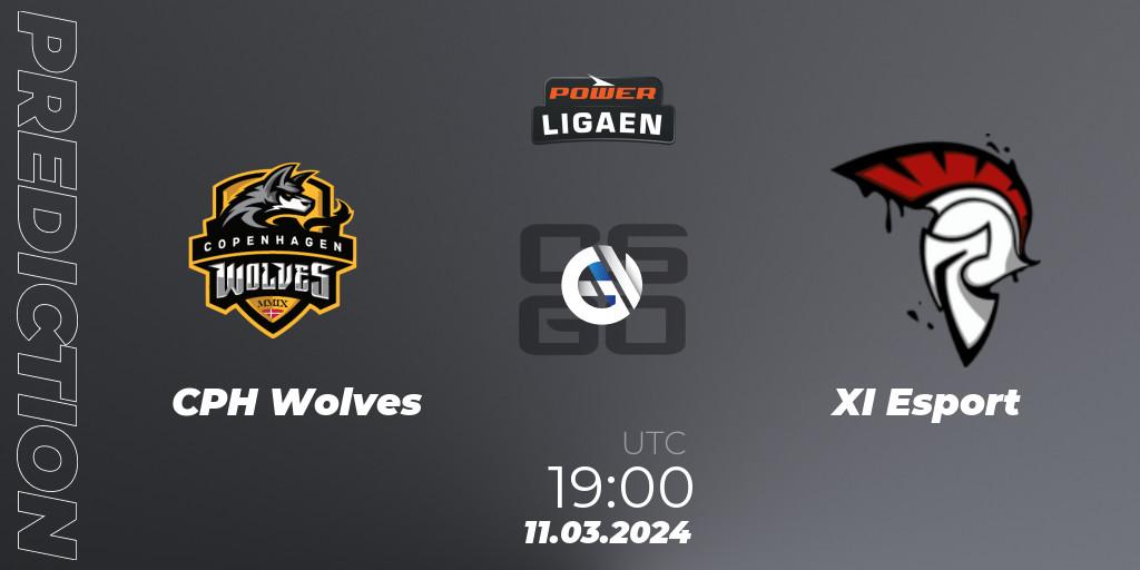 Pronóstico CPH Wolves - XI Esport. 11.03.2024 at 19:00, Counter-Strike (CS2), Dust2.dk Ligaen Season 25