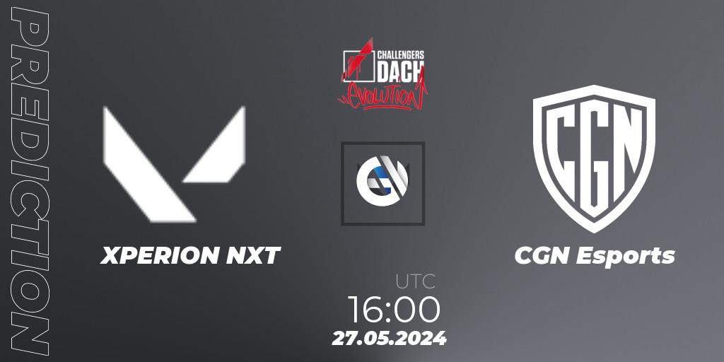 Pronóstico XPERION NXT - CGN Esports. 27.05.2024 at 19:00, VALORANT, VALORANT Challengers 2024 DACH: Evolution Split 2