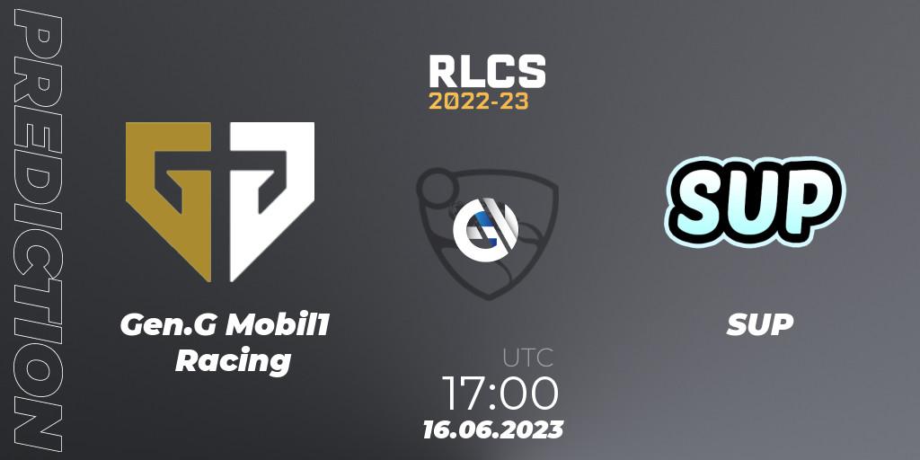 Pronóstico Gen.G Mobil1 Racing - SUP. 16.06.2023 at 17:00, Rocket League, RLCS 2022-23 - Spring: North America Regional 3 - Spring Invitational