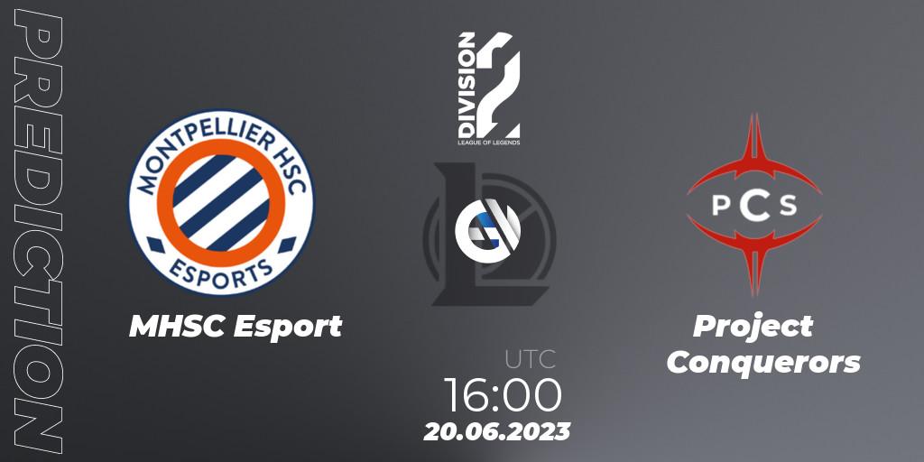 Pronóstico MHSC Esport - Project Conquerors. 20.06.2023 at 16:00, LoL, LFL Division 2 Summer 2023 - Group Stage