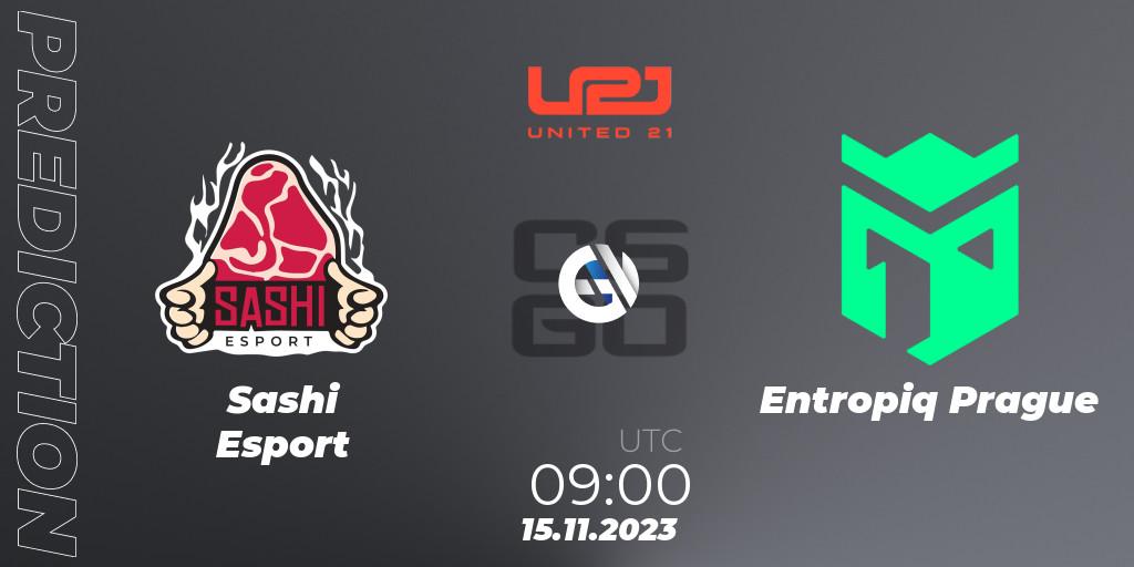 Pronóstico Sashi Esport - Entropiq Prague. 15.11.23, CS2 (CS:GO), United21 Season 8