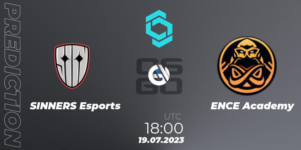 Pronóstico SINNERS Esports - ENCE Academy. 19.07.2023 at 19:20, Counter-Strike (CS2), CCT North Europe Series #6