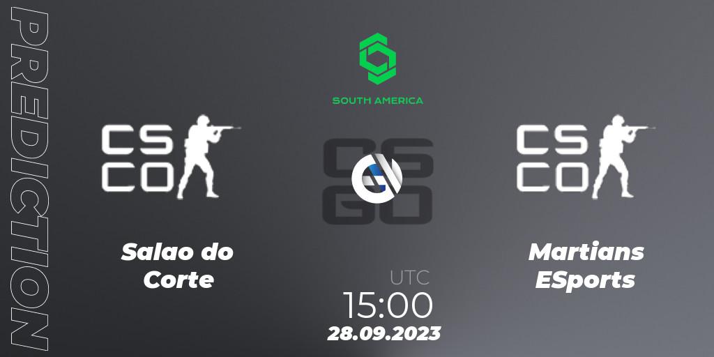 Pronóstico Salao do Corte - Martians ESports. 28.09.2023 at 15:00, Counter-Strike (CS2), CCT South America Series #12: Closed Qualifier