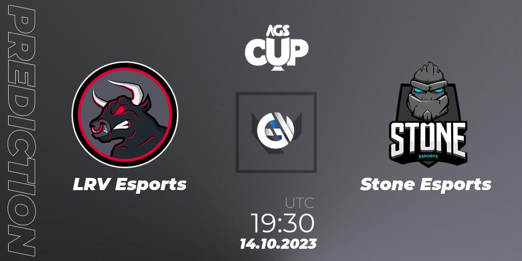 Pronóstico LRV Esports - Stone Esports. 14.10.2023 at 19:30, VALORANT, Argentina Game Show Cup 2023