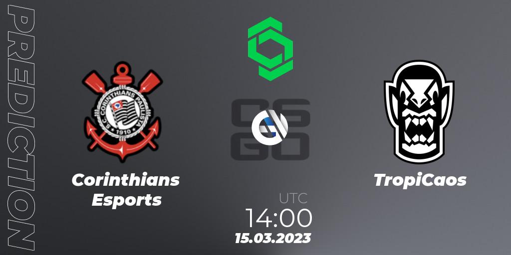 Pronóstico Corinthians Esports - TropiCaos. 15.03.2023 at 14:00, Counter-Strike (CS2), CCT South America Series #5