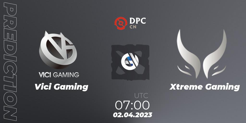 Pronóstico Vici Gaming - Xtreme Gaming. 02.04.23, Dota 2, DPC 2023 Tour 2: China Division I (Upper)