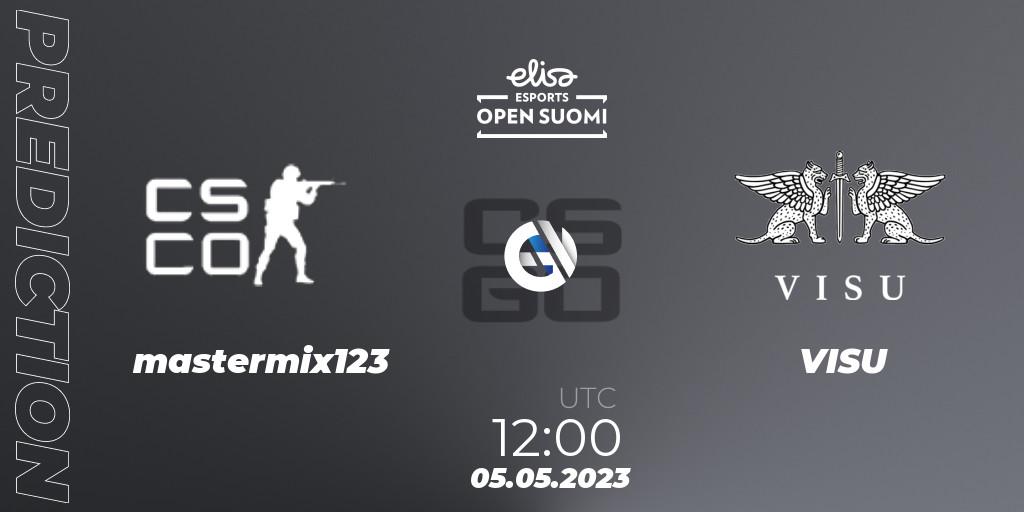 Pronóstico mastermix123 - VISU. 05.05.2023 at 13:00, Counter-Strike (CS2), Elisa Open Suomi Season 5