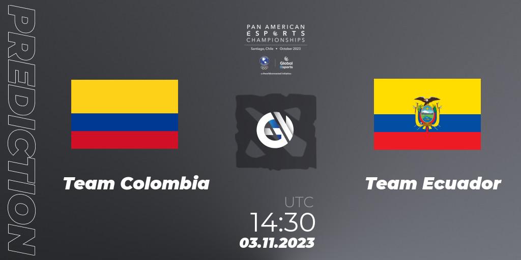 Pronóstico Team Colombia - Team Ecuador. 03.11.23, Dota 2, Pan American Esports Championships 2023: Open