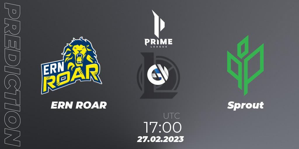 Pronóstico ERN ROAR - Sprout. 27.02.23, LoL, Prime League 2nd Division Spring 2023 - Group Stage