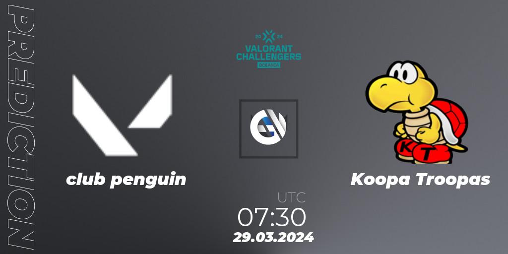 Pronóstico club penguin - Koopa Troopas. 29.03.24, VALORANT, VALORANT Challengers 2024 Oceania: Split 1