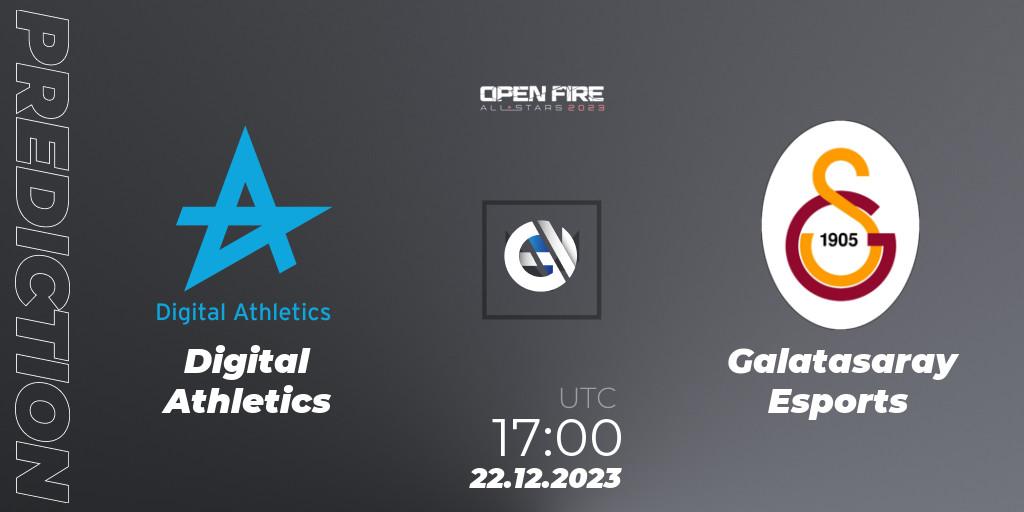 Pronóstico Digital Athletics - Galatasaray Esports. 22.12.23, VALORANT, Open Fire All Stars 2023