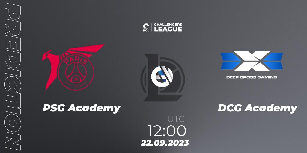 Pronóstico PSG Academy - DCG Academy. 22.09.2023 at 12:00, LoL, PCL 2023 - Playoffs