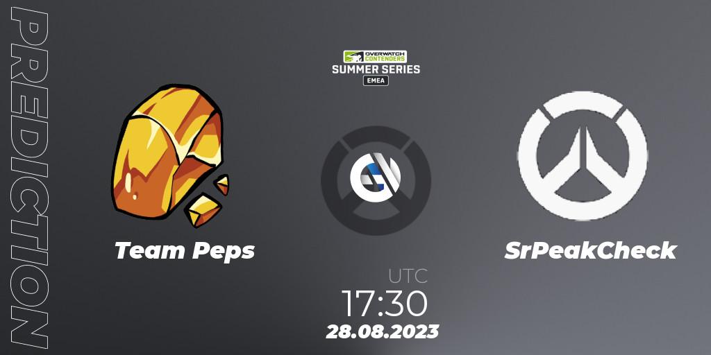 Pronóstico Team Peps - SrPeakCheck. 28.08.2023 at 17:30, Overwatch, Overwatch Contenders 2023 Summer Series: Europe