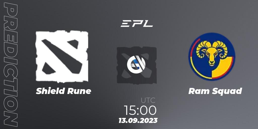 Pronóstico Shield Rune - Ram Squad. 13.09.2023 at 15:00, Dota 2, European Pro League Season 12