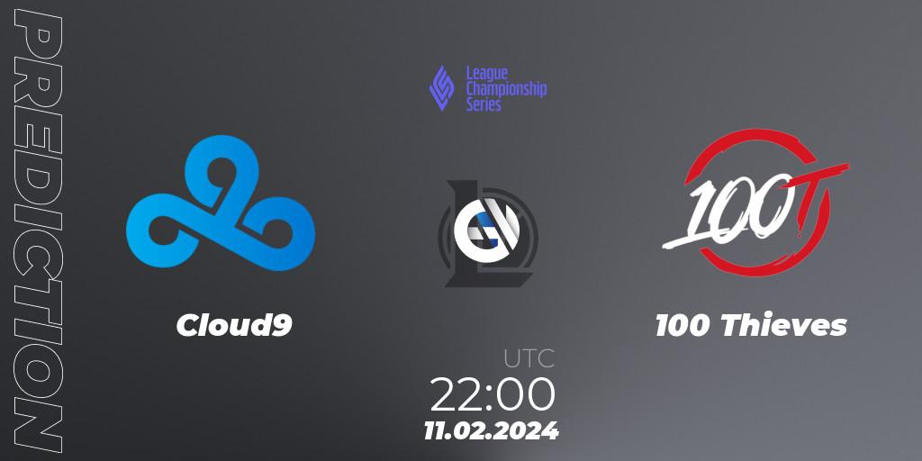 Pronóstico Cloud9 - 100 Thieves. 11.02.24, LoL, LCS Spring 2024 - Group Stage