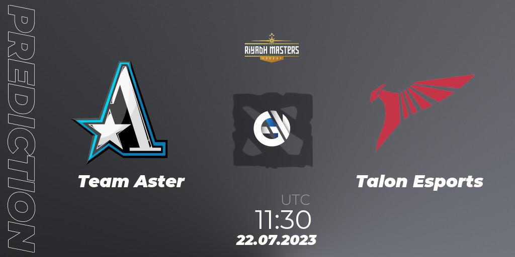 Pronóstico Team Aster - Talon Esports. 22.07.2023 at 11:33, Dota 2, Riyadh Masters 2023 - Group Stage