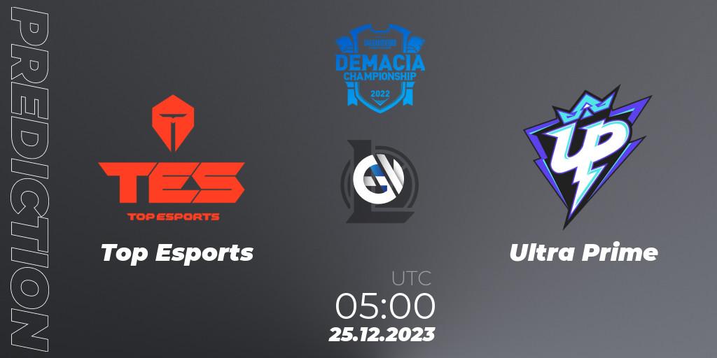 Pronóstico Top Esports - Ultra Prime. 25.12.2023 at 08:00, LoL, Demacia Cup 2023 Group Stage