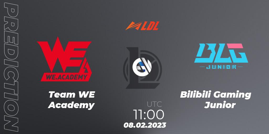 Pronóstico Team WE Academy - Bilibili Gaming Junior. 08.02.2023 at 10:20, LoL, LDL 2023 - Swiss Stage